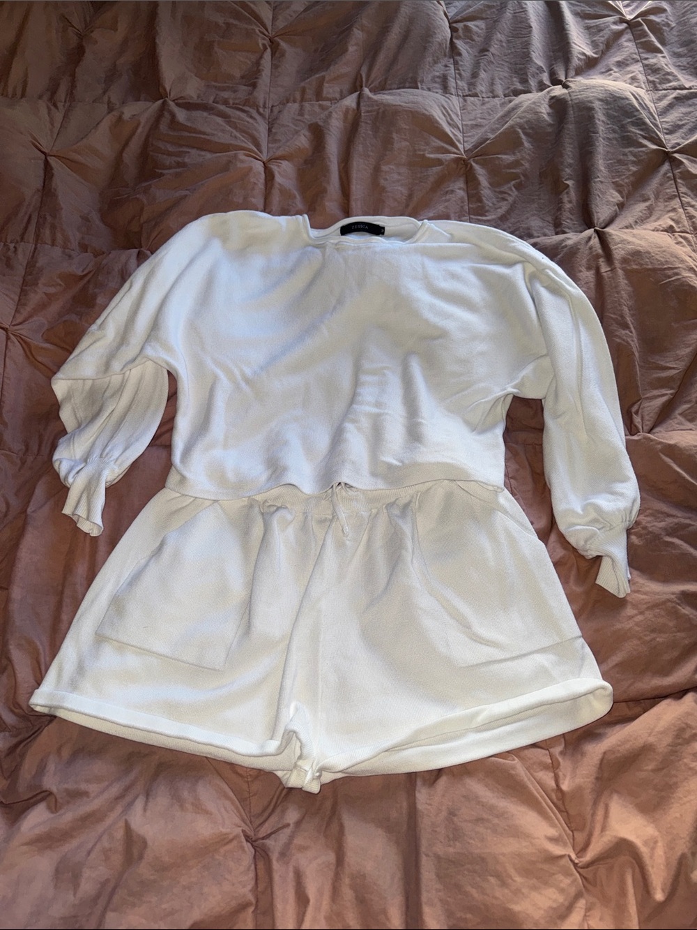 Women's White Athletic Lounge Shorts - Soft Pull-On Shorts